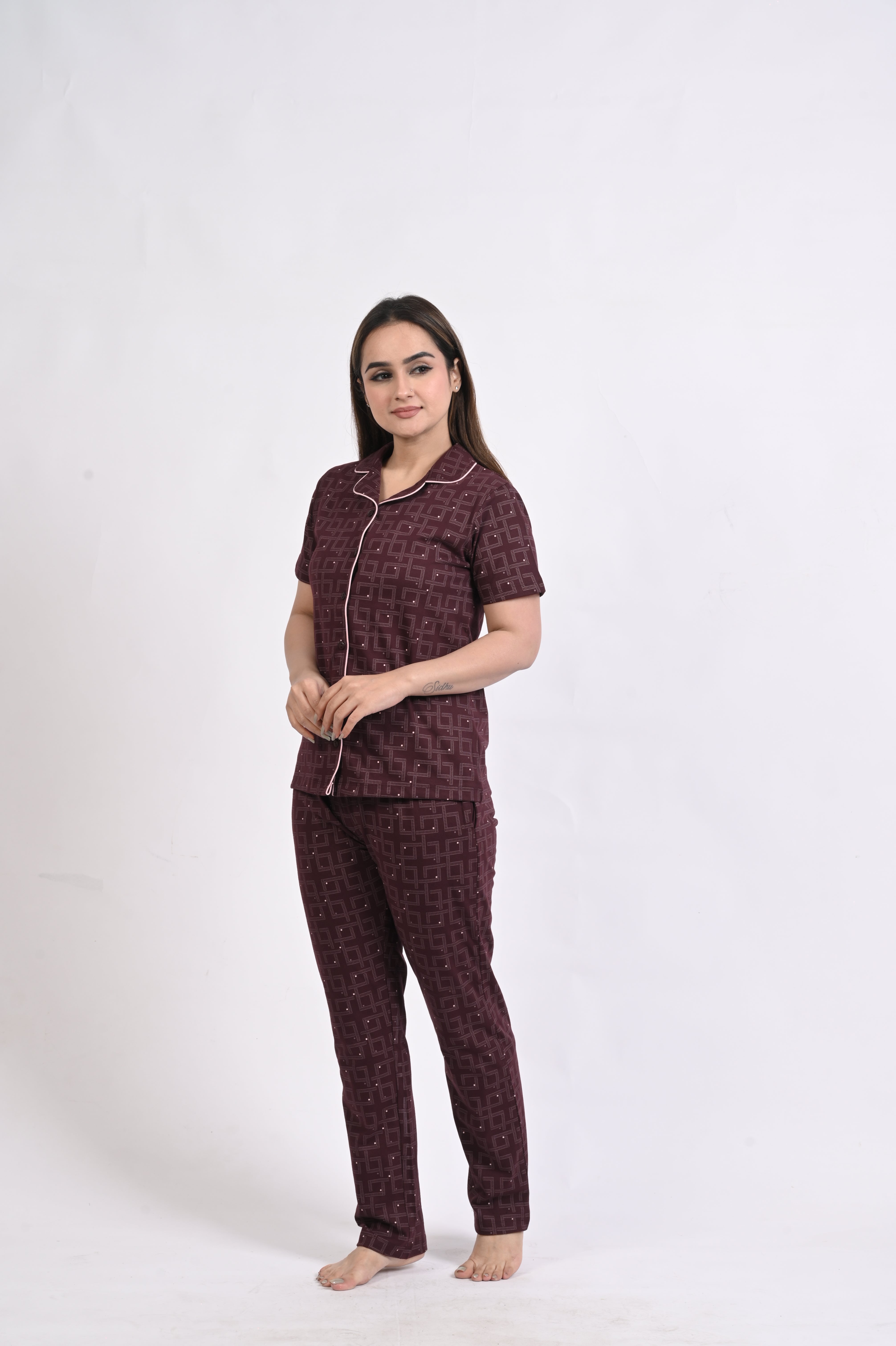 Front Open Night Suits