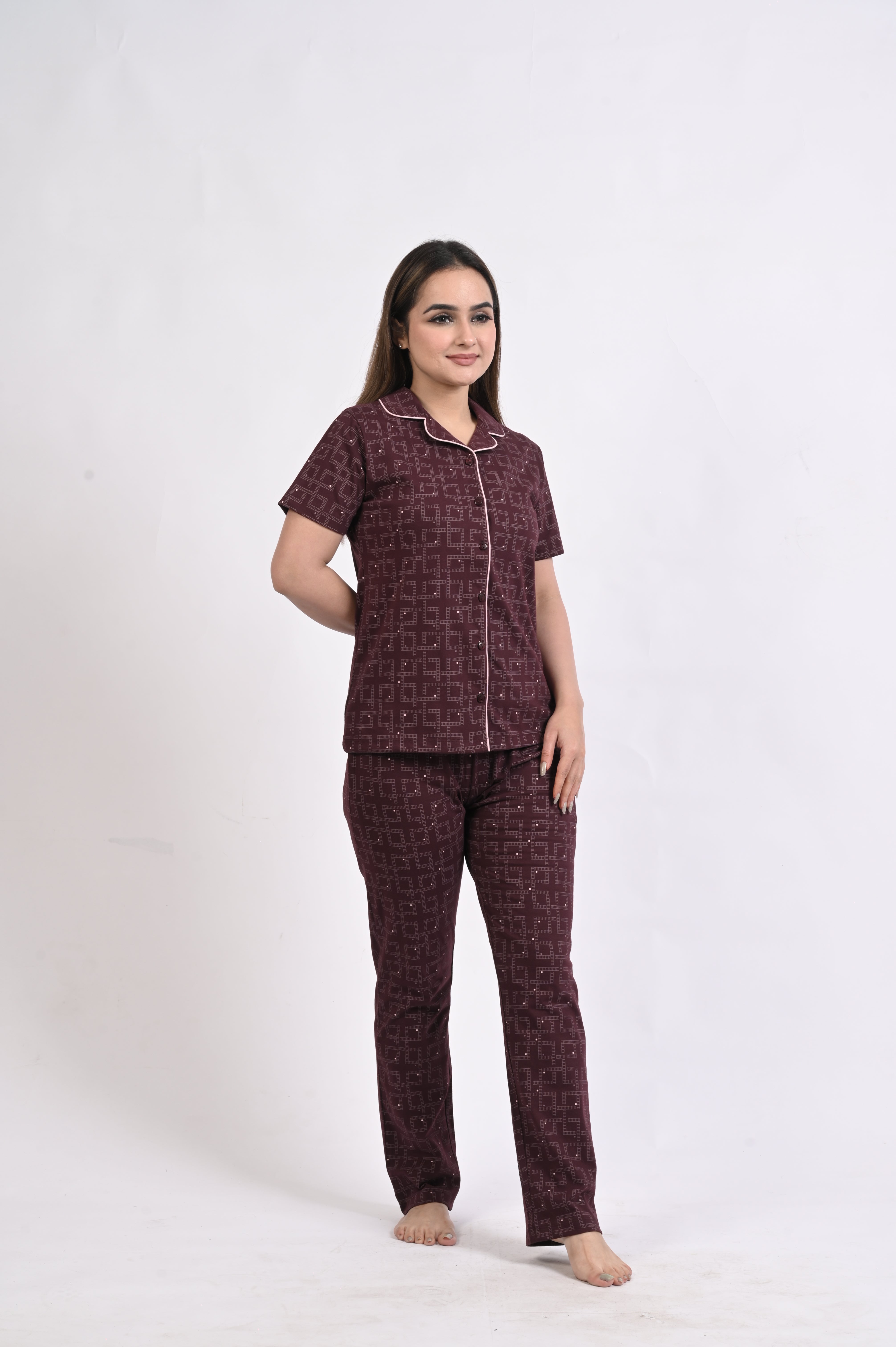 Front Open Night Suits