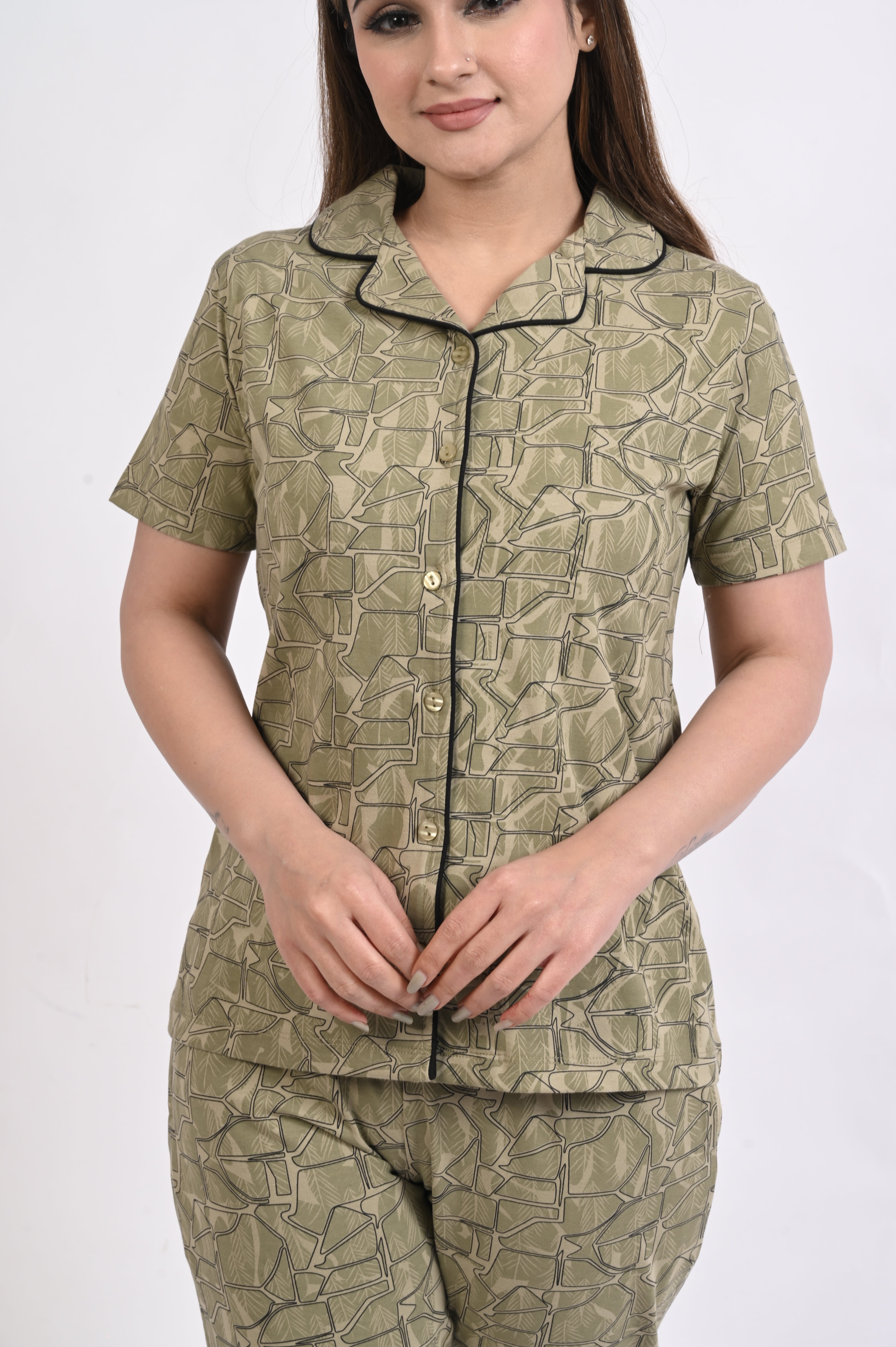Front Open Night Suits