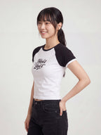 Hiked It, Liked It Women’s Raglan T-Shirt - White Black