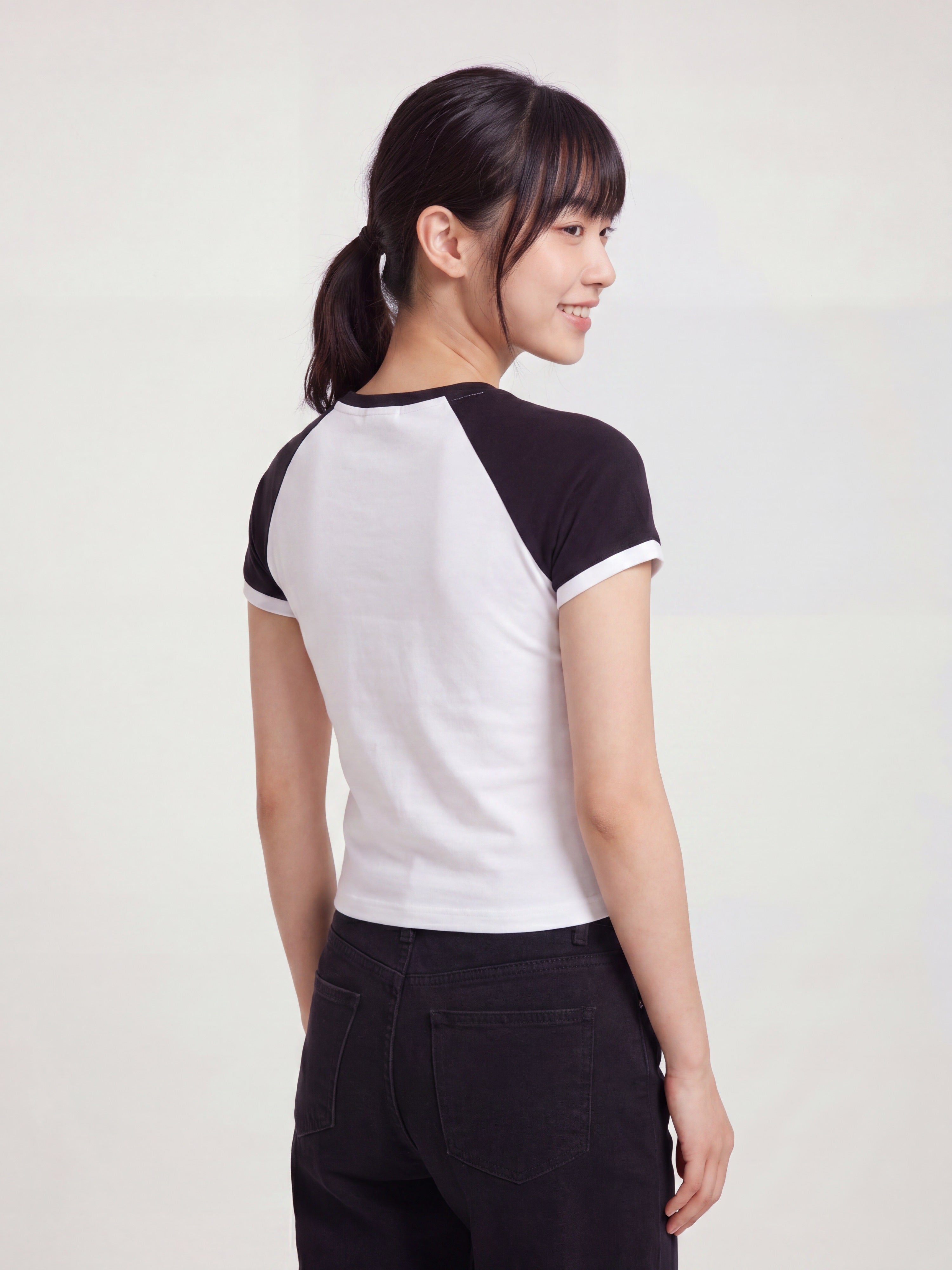 Hiked It, Liked It Women’s Raglan T-Shirt - White Black