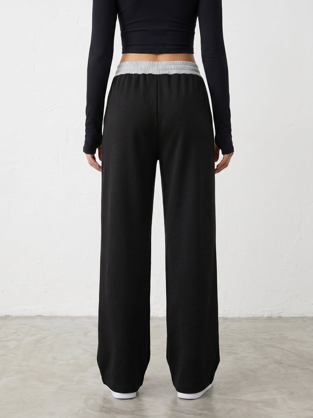 Flow Wide Leg Lounge Pants - Black