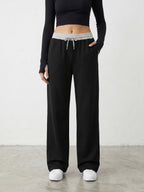 Flow Wide Leg Lounge Pants - Black