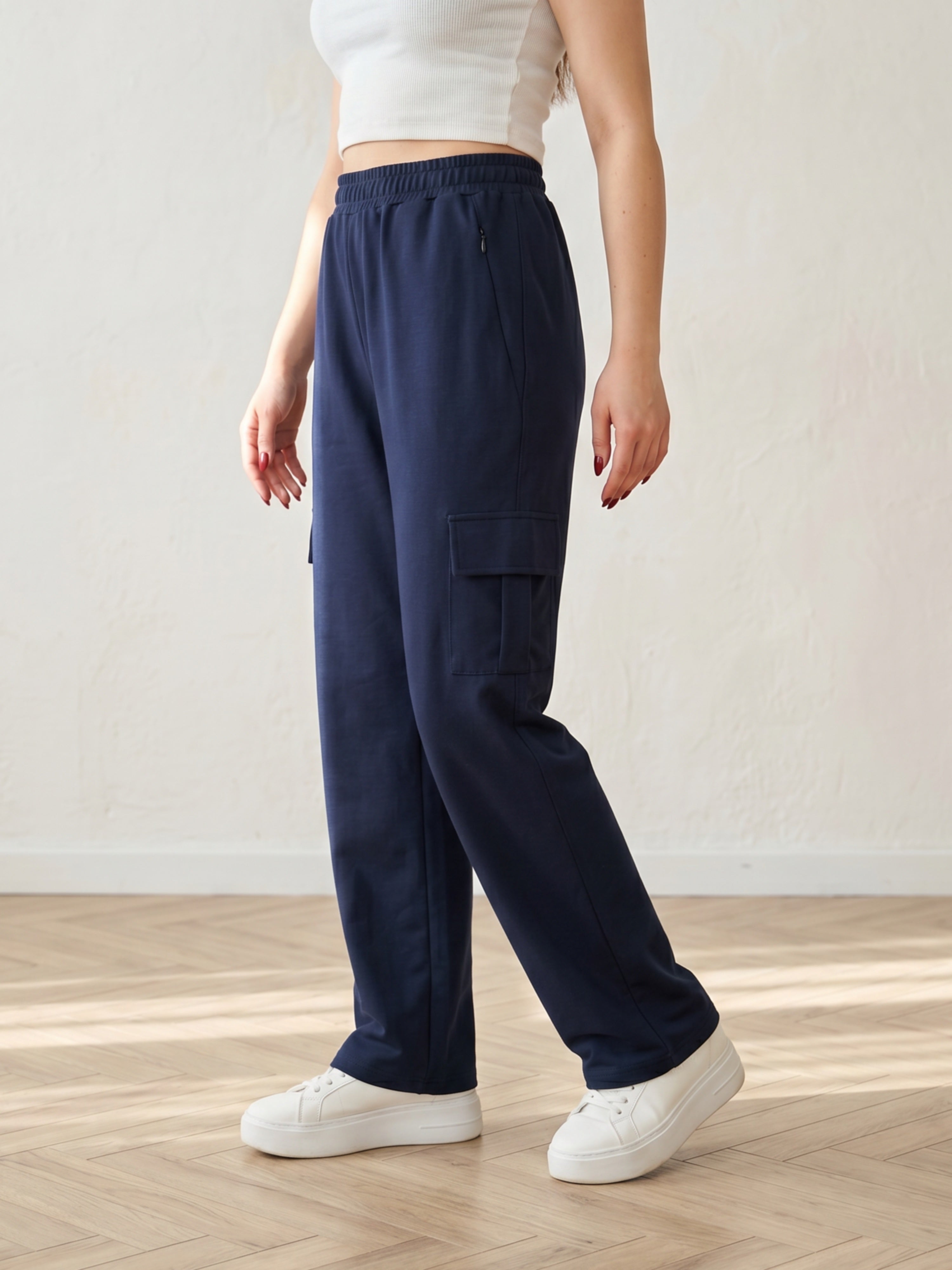 Everyday Comfort Cargo Pants - Navy