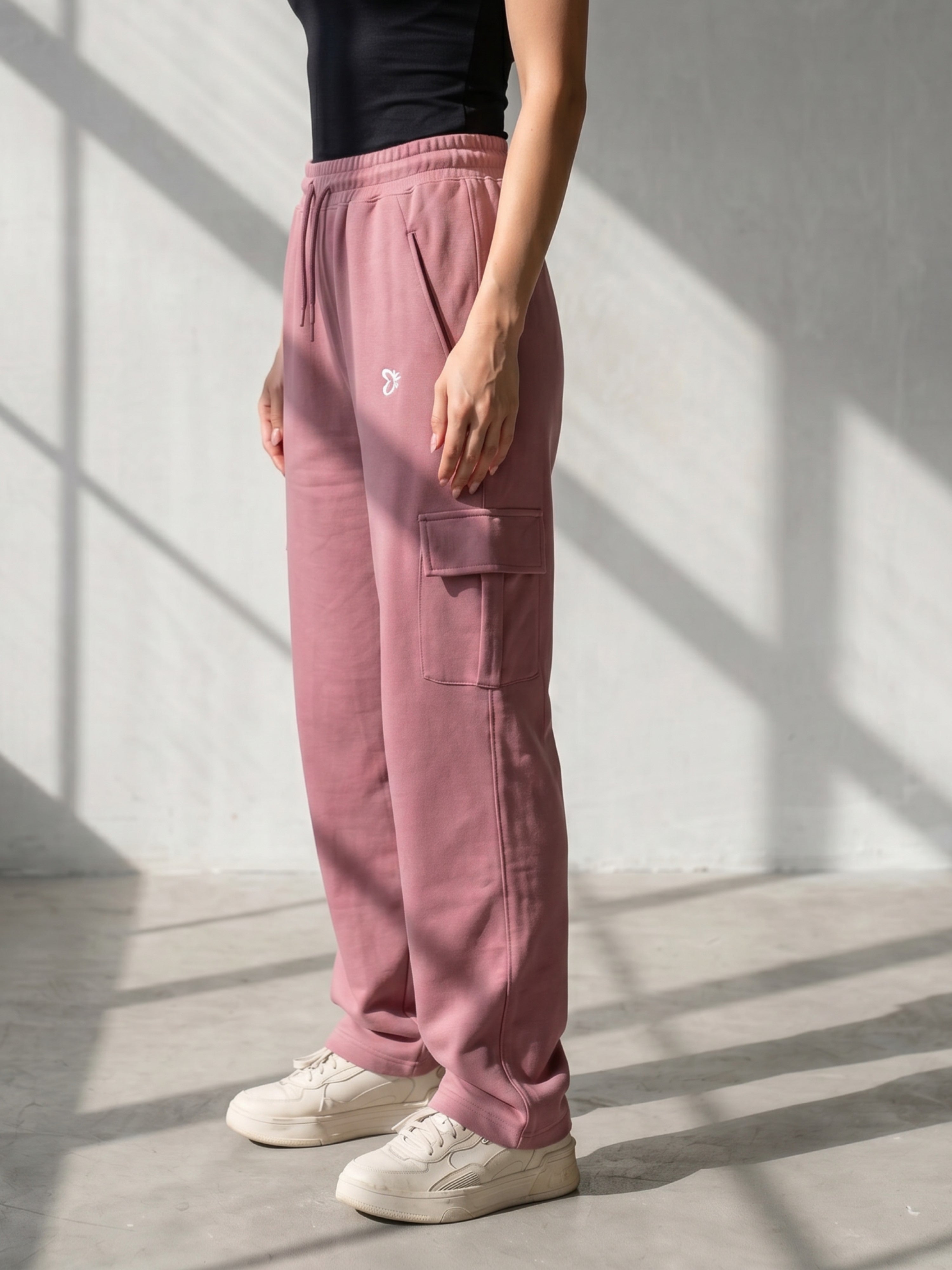 Everyday Comfort Cargo Pants - Pink