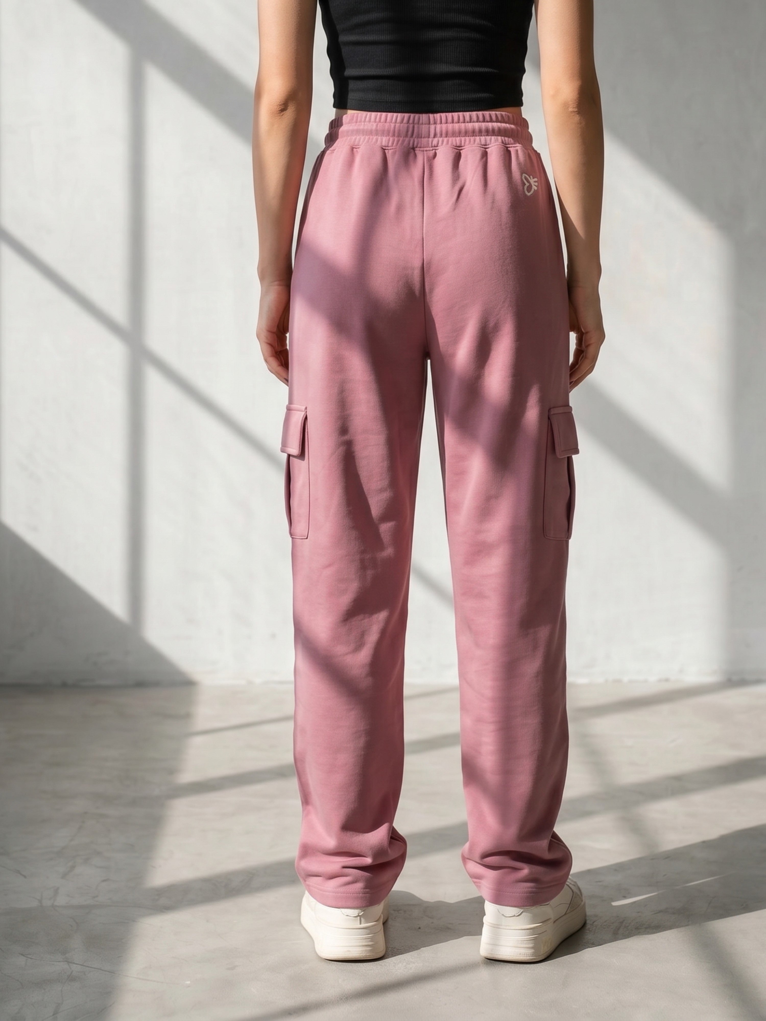 Everyday Comfort Cargo Pants - Pink