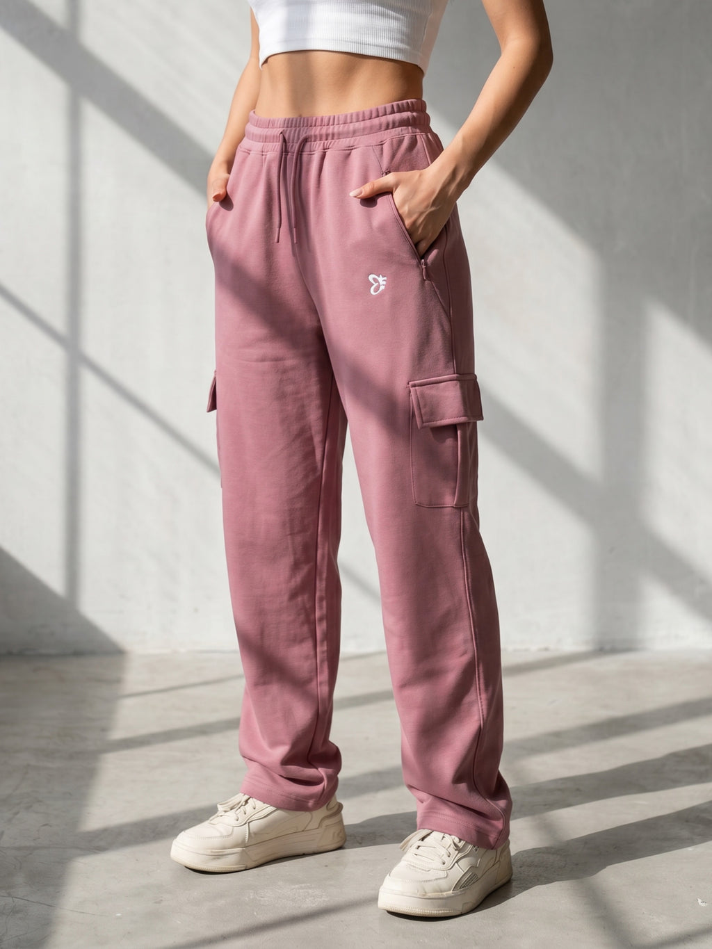 Everyday Comfort Cargo Pants - Pink