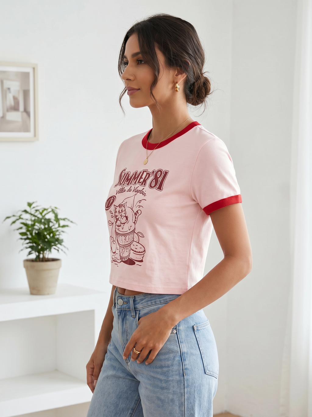 Summer's Ringer Crop Tee