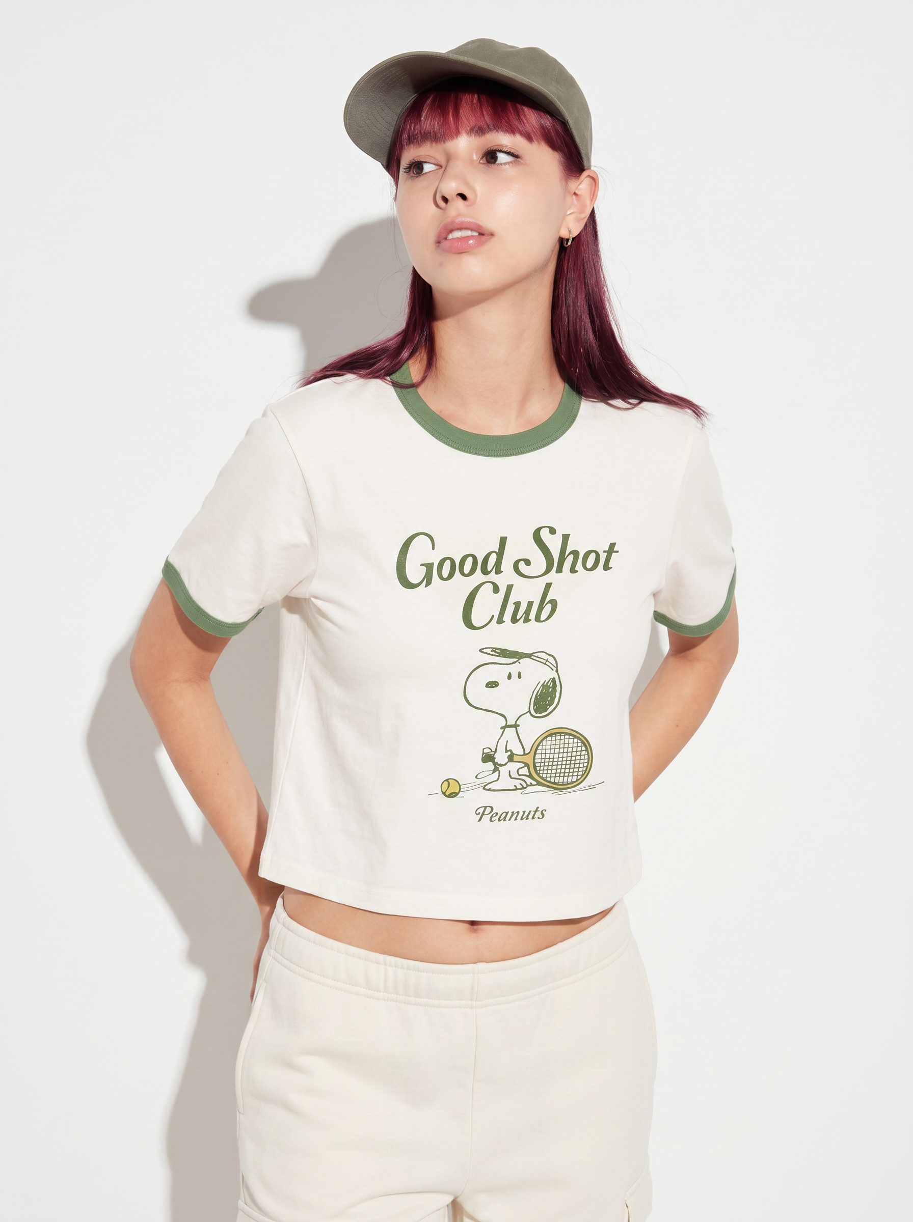 Good Shot Club Ringer Crop Tee