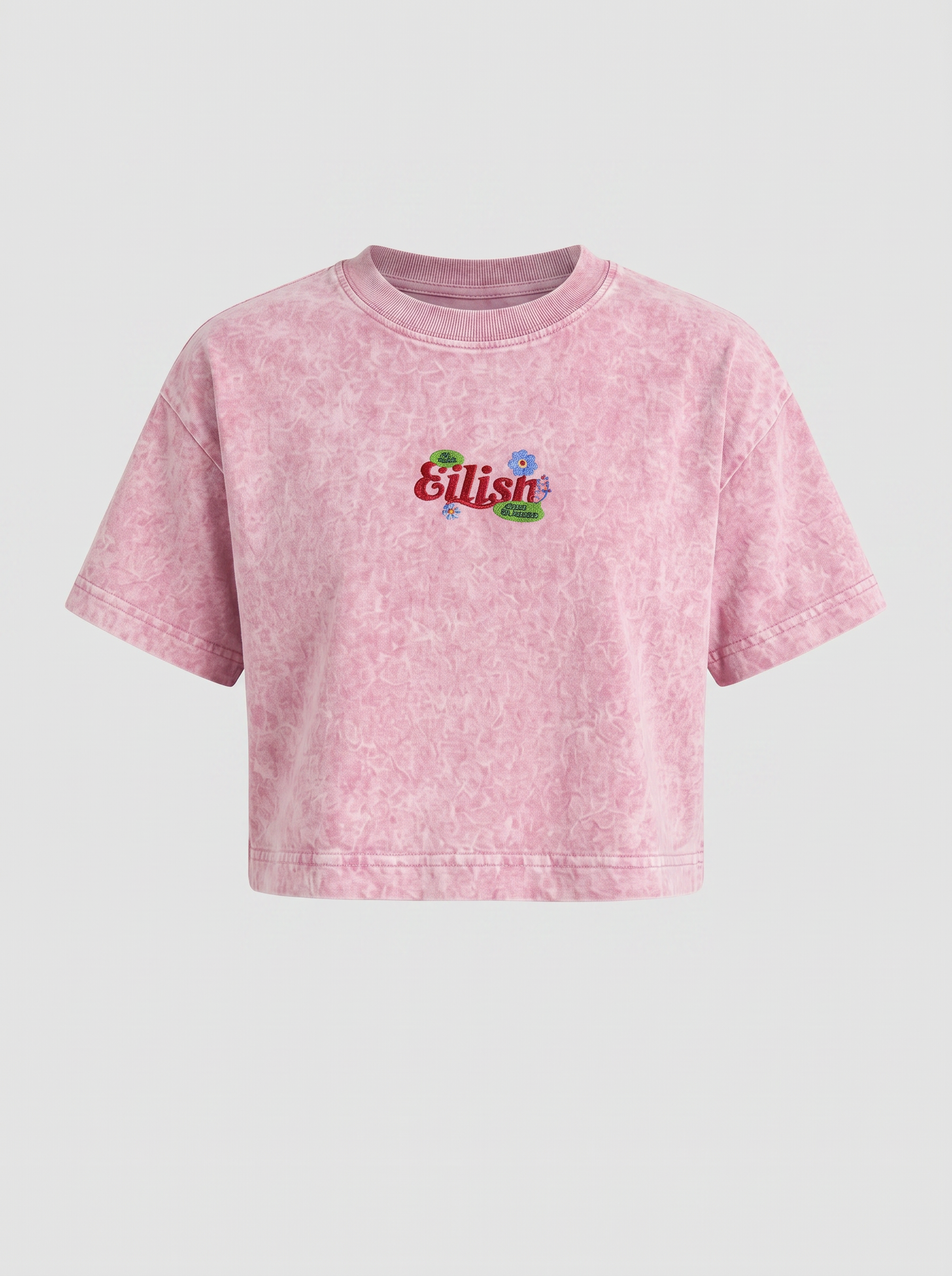 Eilish Acid wash Crop Tee