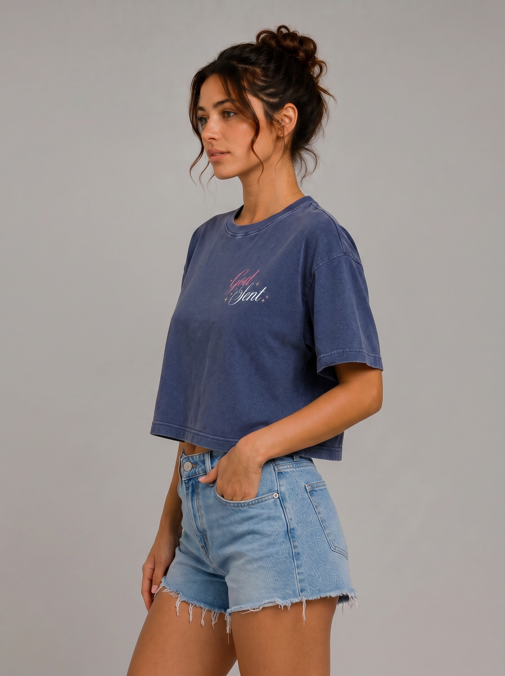 Good Soul Acid wash Crop Tee