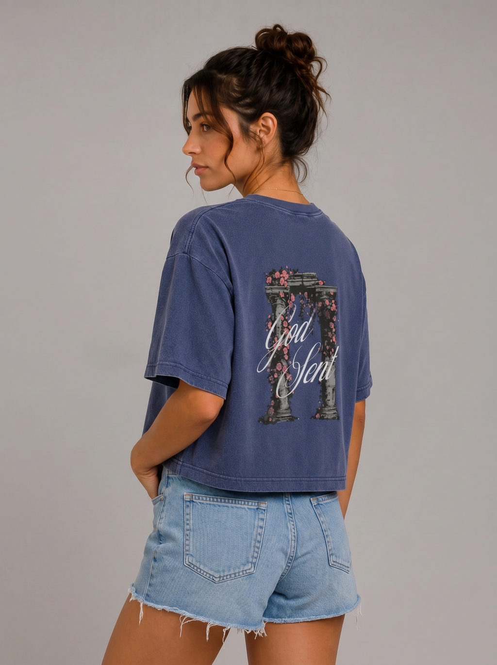 Good Soul Acid wash Crop Tee