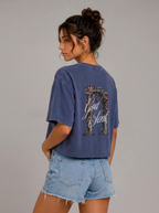 Good Soul Acid wash Crop Tee