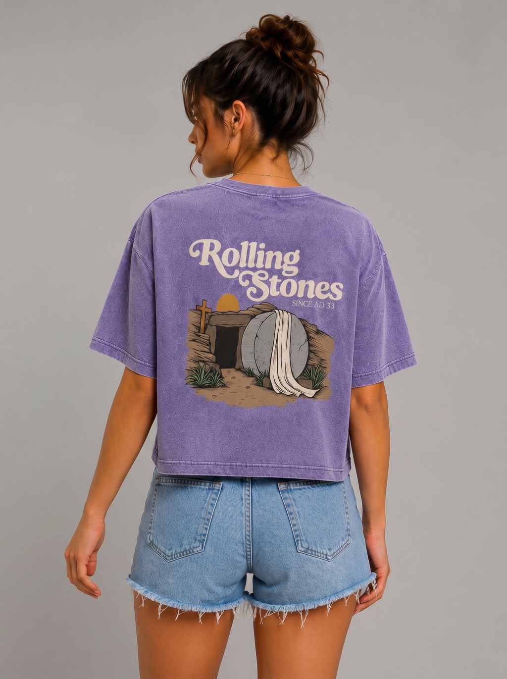 Light Guide Acid wash Crop Tee