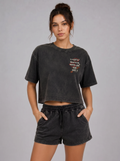 Gotta Room Acid Wash Crop Tee