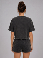 Gotta Room Acid Wash Crop Tee