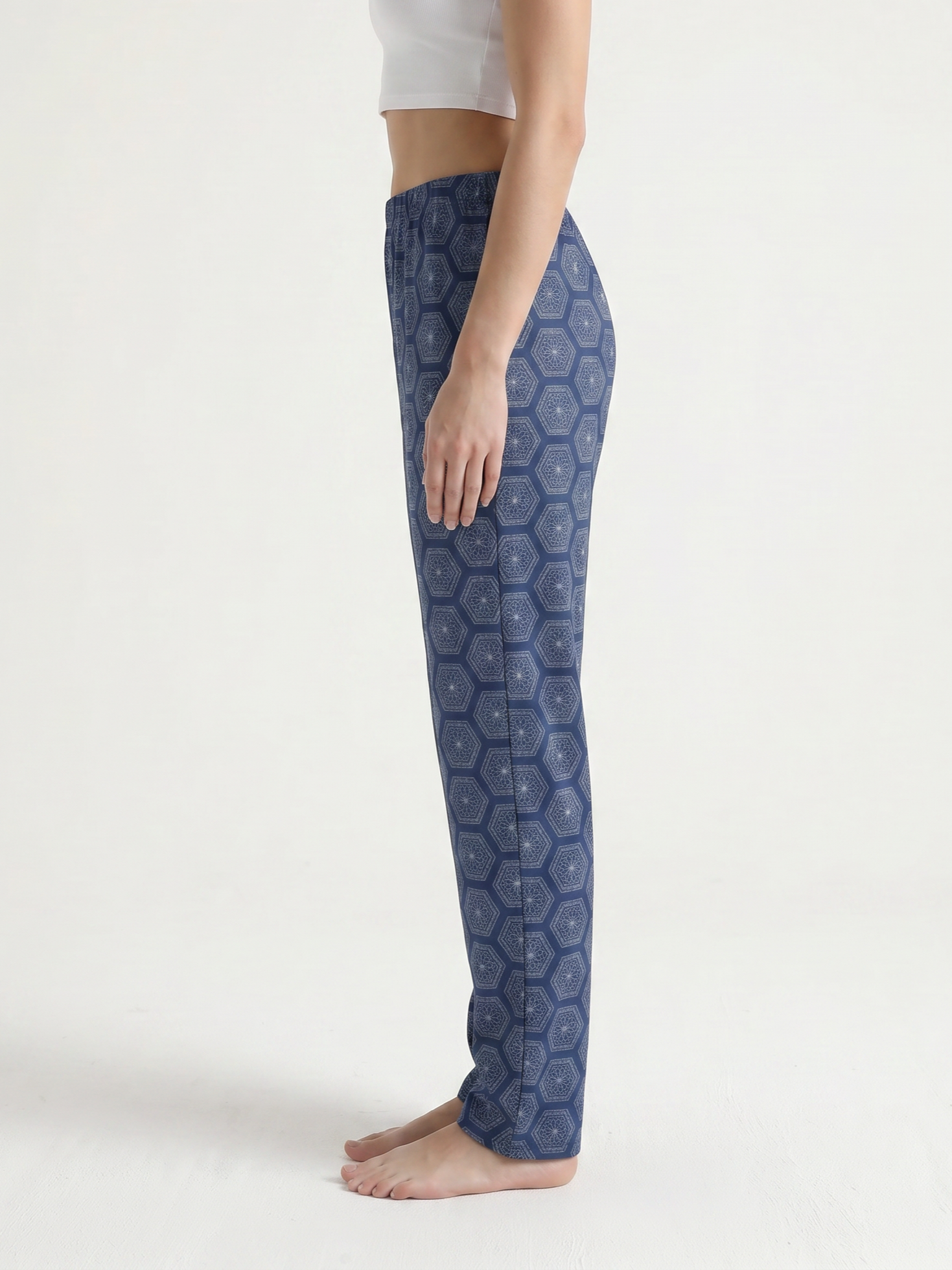 Indigo Hexa Print Lounge Pants